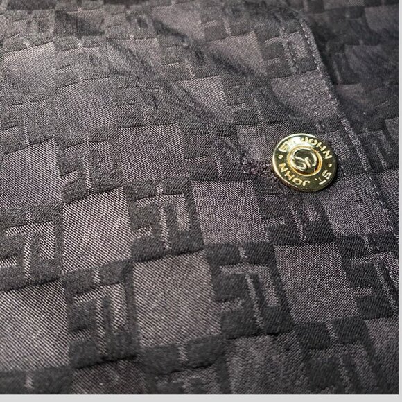 St. John Sport Black Monogram Jacket Size P (2/4) - Picture 4 of 10